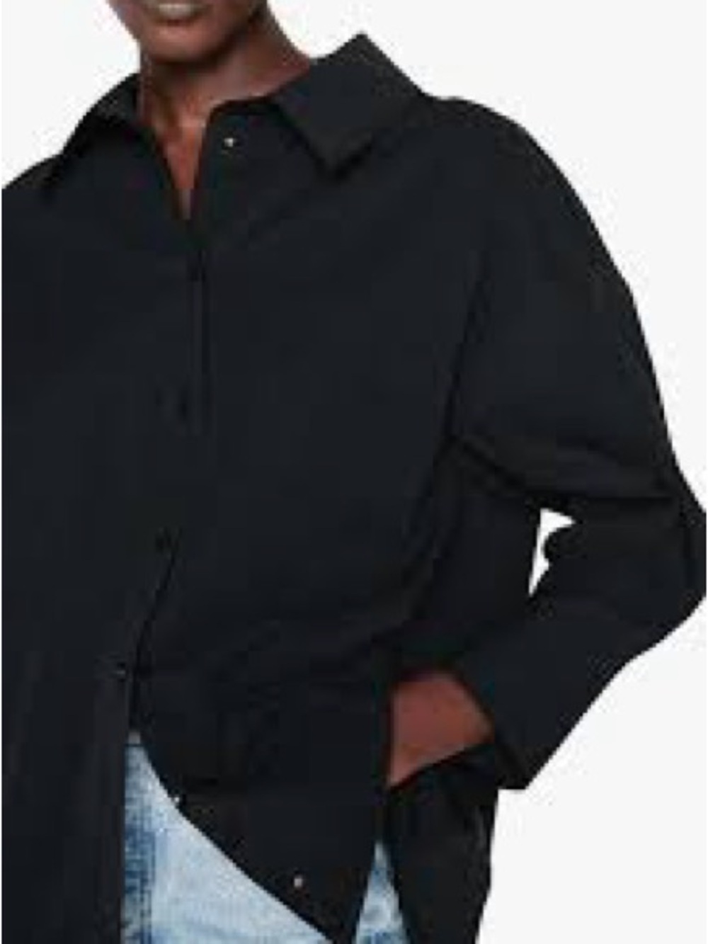 Anine Bing 'Mika' Black Button-Front Shirt - Picture 2 of 7